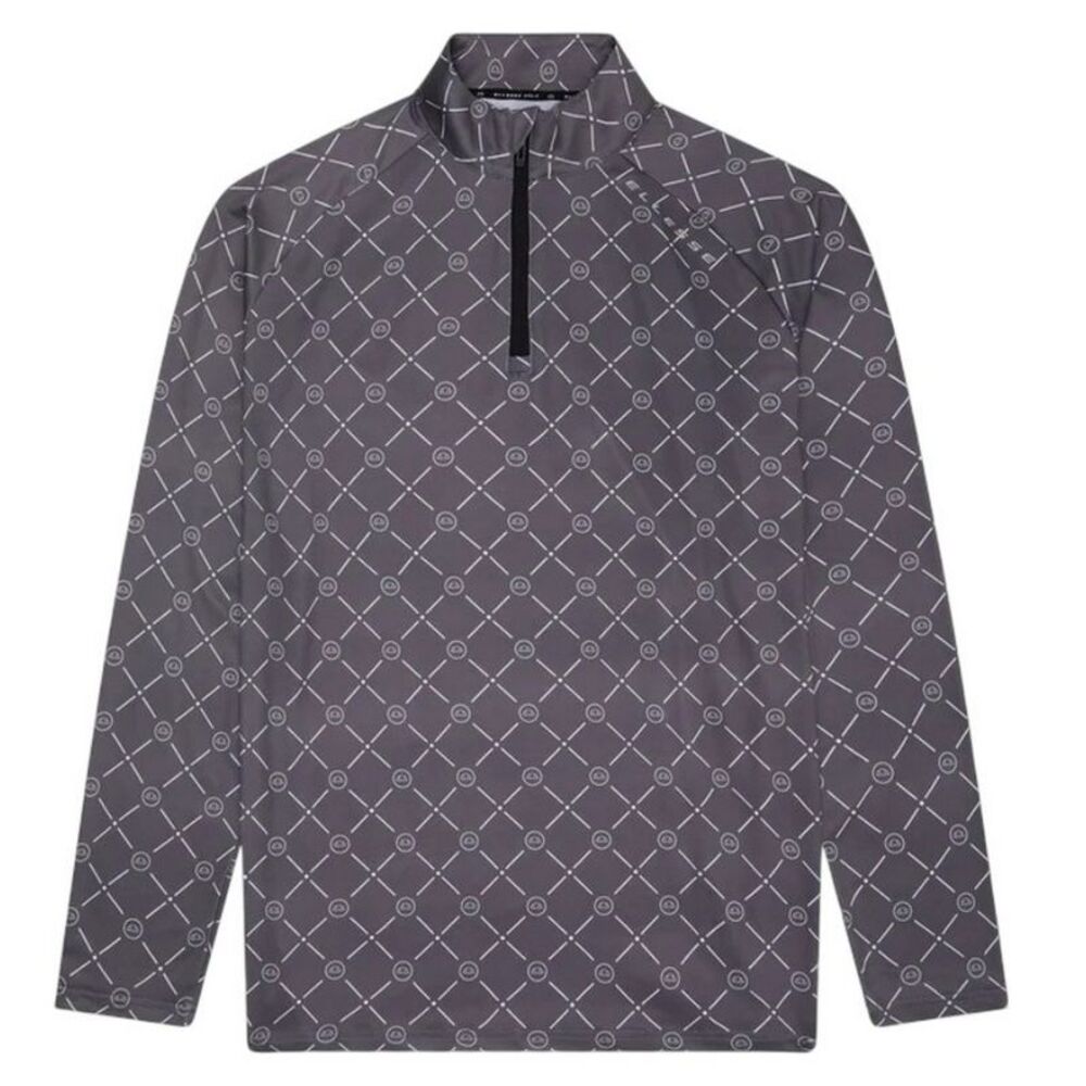 Ellesse Mens Chieso Half Zip Relaxed Fit Golf Fleece Top / Gray